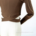 Hem crisscross long sleeves